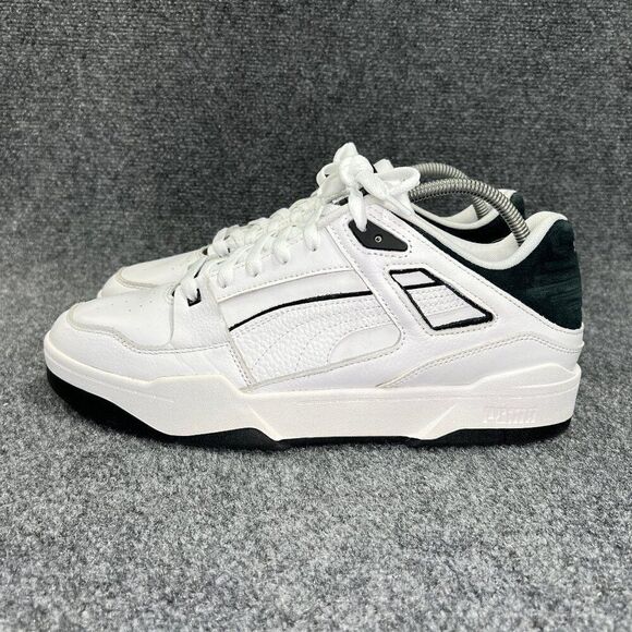 Puma‎ Slipstream INVDR Shoes Men\'s Size 12 White Leather Athletic Retro Sneakers